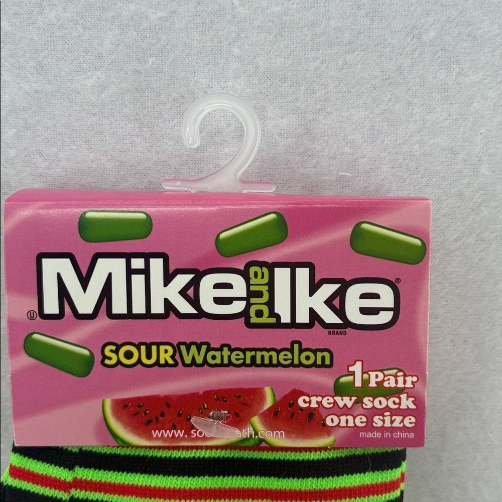Pink Watermelon Crew Socks - Picture 2 of 3